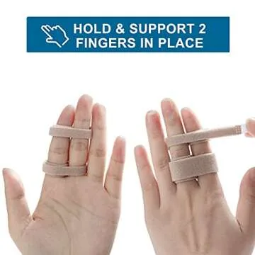 Finger Buddy Wraps, 12 PCS Finger Loops Tapes for Broken, Jammed, Swollen Finger or Dislocated Joint, Splints Brace for Pinky Ring Middle Index Trigger Finger, Toe Strap Bandage