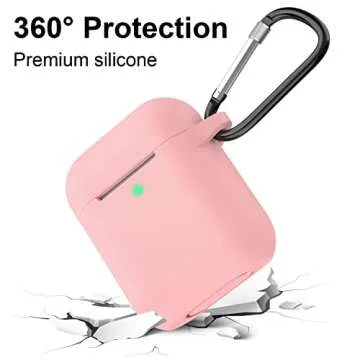 Stylish SATLITOG Silicone Case for AirPods - Pink
