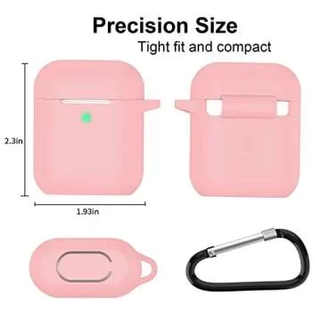 Stylish SATLITOG Silicone Case for AirPods - Pink
