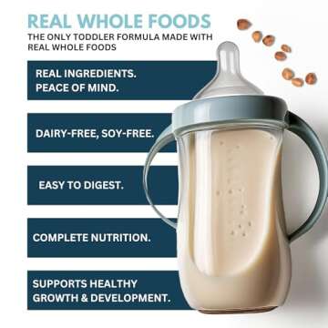 Else Nutrition Toddler Formula 12-36 mo., Plant Based Toddler Nutritional Drink - Soy & Dairy Free, Lactose Free - Complete Baby Formula (12-36 mo.), Protein Powder w/ 20+ Vitamins (22oz, 1-Pack)