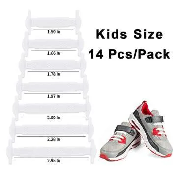HOMAR No Tie Shoelaces for Kids and Adults Stretch Silicone Elastic No Tie Shoe Laces