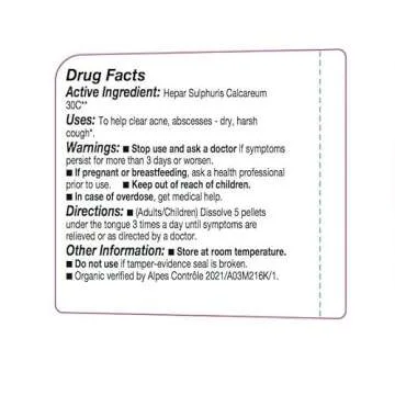 Organic OLLOIS Hepar Sulphuris Calcareum - Homeopathic Remedy