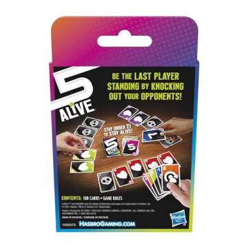 5 Alive Card Game, Fast-Paced Game for Kids and Families, Easy to Learn, Fun Family Game for Ages 8 ...