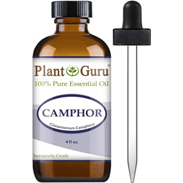 Plant Guru Camphor Essential Oil 4 oz - Pure & Undiluted Therapeutic Grade for Aromatherapy