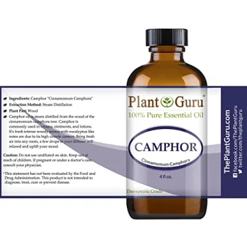 Plant Guru Camphor Essential Oil 4 oz 100% Pure Natural
