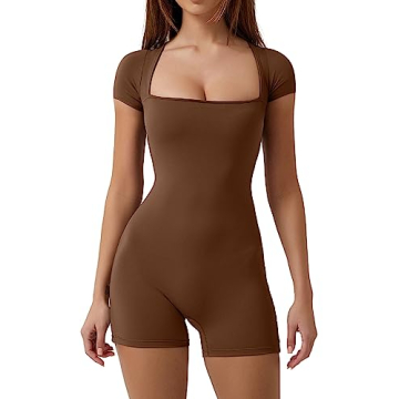 Stylish QINSEN Women's Square Neck Bodysuit for Summer