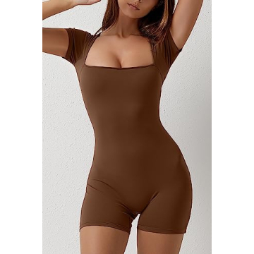 Stylish QINSEN Women's Square Neck Bodysuit for Summer