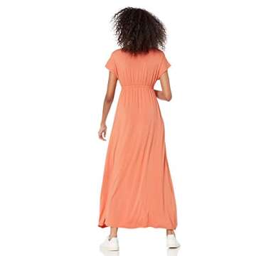 Amazon Essentials Women's Maxi Dress in Rust Orange