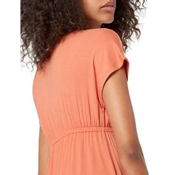 Amazon Essentials Women's Maxi Dress in Rust Orange