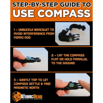 Survival Paracord Bracelet 2 Pack with Fire Starter