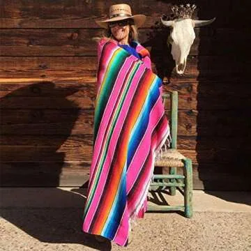 Vibrant Eccbox Mexican Blanket for Outdoor Fun