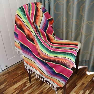 Vibrant Eccbox Mexican Blanket for Outdoor Fun
