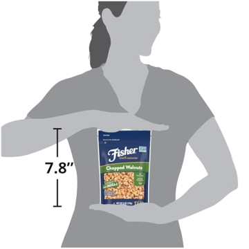 Fisher Chef's Naturals Chopped Walnuts, 6 Ounces, California Grown Walnuts, Unsalted, Naturally Gluten Free, No Preservatives, Non-GMO