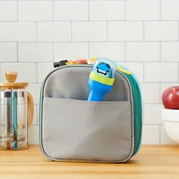 ZOKU Kids Pocket Utensil Set, Shark - Stainless Steel Fork, Knife, and Spoon in Case - Portable Design for Travel, School, Picnics, Camping and Outdoor Home Use