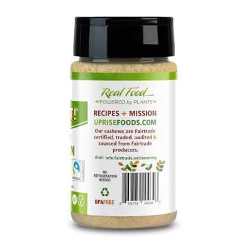 NOOCH IT! Certified Fair Trade Cashew Parmesan (4oz) – Vegan Parmesan Cheese, Dairy-Free, Organic, Gluten-Free, Tasty Cashew Parm Alternative
