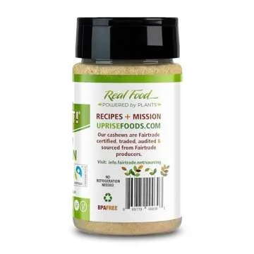 NOOCH IT! Certified Fair Trade Cashew Parmesan (4oz) – Vegan Parmesan Cheese, Dairy-Free, Organic, Gluten-Free, Tasty Cashew Parm Alternative