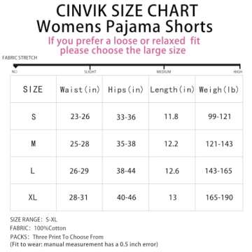 Cinvik Boxer Shorts for Women Loose 100 Percent Cotton Blue Plaid Shorts Pack Cute Trend Striped Summer Baggy Pj for Women M