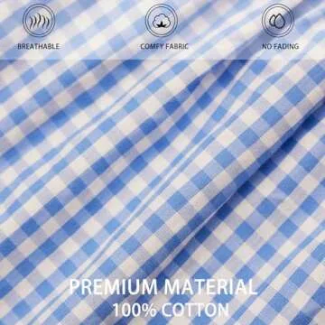 Cinvik Boxer Shorts for Women Loose 100 Percent Cotton Blue Plaid Shorts Pack Cute Trend Striped Summer Baggy Pj for Women M