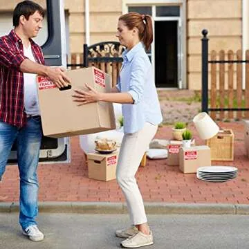 LKXSPLABE 2"x 3" Fragile Stickers 500 Packing Labels Handle with Care Strong Adhesive for Box Shipping and Moving