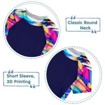 Young Girls Swimsuit Size 9 10 Rash Guard - Trendy Two Piece Beachwear