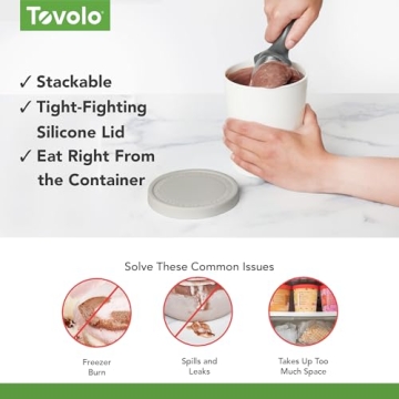 Tovolo Stackable Ice Cream Storage - Colorful & Durable