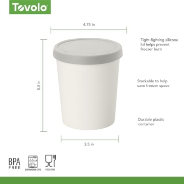 Tovolo Stackable Ice Cream Storage - Colorful & Durable