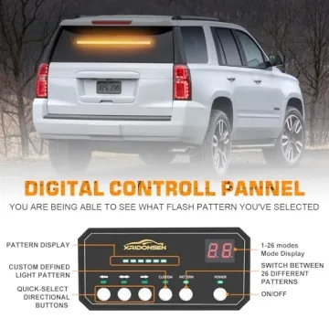 27" LED Traffic Advisor Amber Strobe Light Bar for Safety