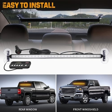 27" LED Traffic Advisor Amber Strobe Light Bar for Safety