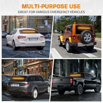 27" LED Traffic Advisor Amber Strobe Light Bar for Safety