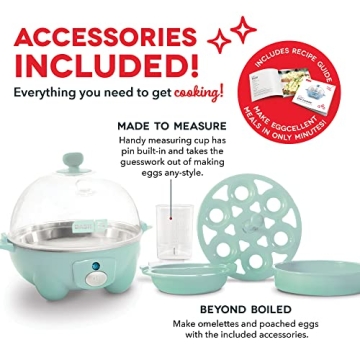 DASH Electric Egg Cooker - 6 Egg Capacity & Auto Shut Off