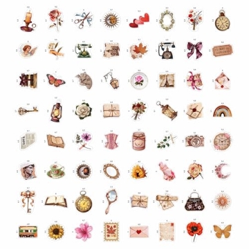 100Pcs Vintage Stickers – Perfect for Journaling & Scrapbooking