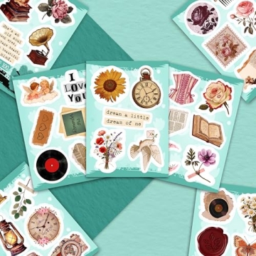 100Pcs Vintage Stickers – Perfect for Journaling & Scrapbooking