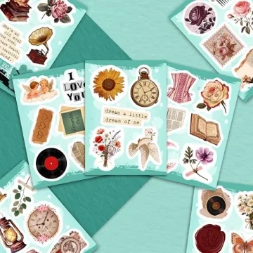 100Pcs Vintage Stickers – Perfect for Journaling & Scrapbooking