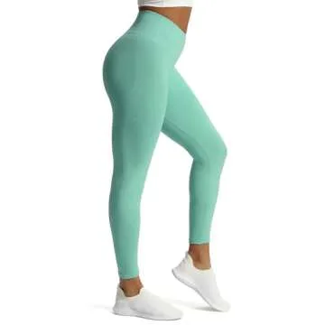 Aoxjox Workout Seamless Leggings for Women High Waisted Fitness Yoga Contour Sculpt Pants 22"