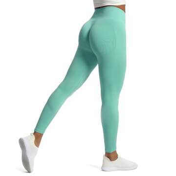 Aoxjox Workout Seamless Leggings for Women High Waisted Fitness Yoga Contour Sculpt Pants 22"