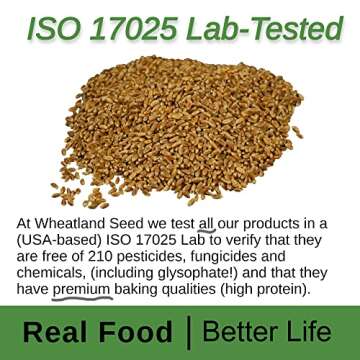 Wheatland™ Organic Hard Red Wheat Berries • 20lb Bucket, Sealed in Mylar • Emergency Food Storage • Grown by Family Farmers in Utah/Idaho • 25 yr. Shelf Life • Sproutable • Certified Organic