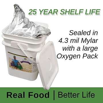 Wheatland™ Organic Hard Red Wheat Berries • 20lb Bucket, Sealed in Mylar • Emergency Food Storage • Grown by Family Farmers in Utah/Idaho • 25 yr. Shelf Life • Sproutable • Certified Organic