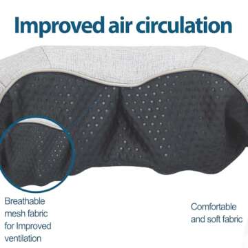 InvoSpa Shiatsu Back Shoulder and Neck Massager with Heat - Deep Tissue Kneading Pillow Massage - Back Massager, Shoulder Massager, Electric Full Body Massager - Massagers for Neck and Back