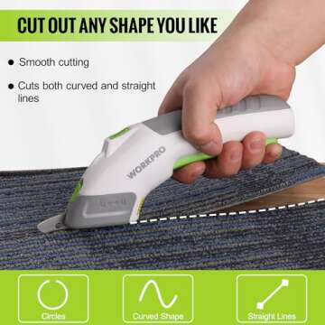 WORKPRO Cordless Electric Scissors - Ergonomic & Powerful Cutting Tool