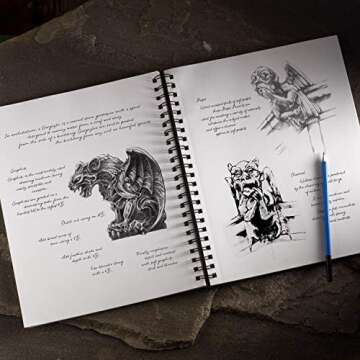 Castle Art Supplies Premium Sketch Books 9in x 12in | Double Sketch Pad Pack | 200 Sheets of Quality 90gsm Paper | for Adult Artists and Learners | Spiral Bound for Versatility