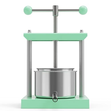 Cheese Tincture Herb Fruit Wine Manual Press - 0.53 Gallon Stainless Steel Barrels Press Machine for...