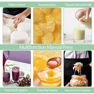 Manual Fruit and Vegetable Press for Fresh Juice and Cheese
