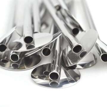 CocoStraw 4 Pack Spoon Straws Set - Reusable Eco-Friendly Solution