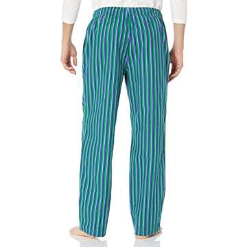 Amazon Essentials Men's Flannel Pajama Pant - Discontinued Colors, Blue Green Stripe, Medium