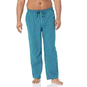 Amazon Essentials Men's Flannel Pajama Pant - Discontinued Colors, Blue Green Stripe, Medium