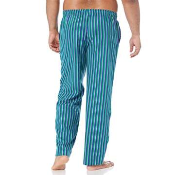 Amazon Essentials Men's Flannel Pajama Pant - Discontinued Colors, Blue Green Stripe, Medium