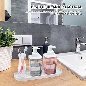 Ceramic Sink Tray, Bathroom Counter Tray, Bathtub Tray, Cosmetics Dish, Candle Tray, Perfume Shampoo...