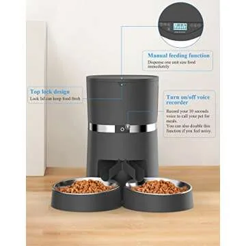 Automatic Cat Feeder with Voice and Portion Control for Pets