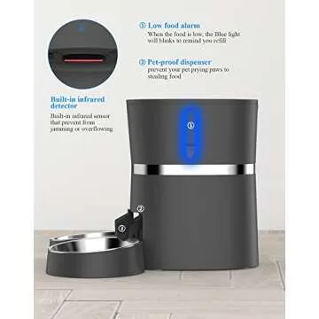 Automatic Cat Feeder with Voice and Portion Control for Pets