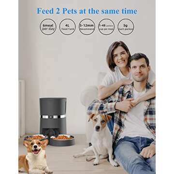 Automatic Cat Feeder with Voice and Portion Control for Pets